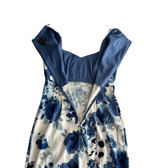 Connected Sheath Floral Knee Length Dress Size 8 Watercolor Print Classy Chic - Picture 5 of 8
